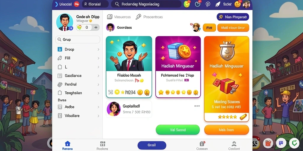 Tampilan leaderboard untuk melihat peringkat pemain.