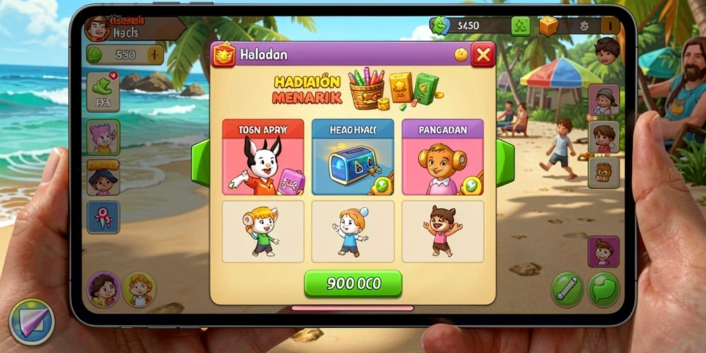 Menampilkan grafis menakjubkan dari lingkungan game.